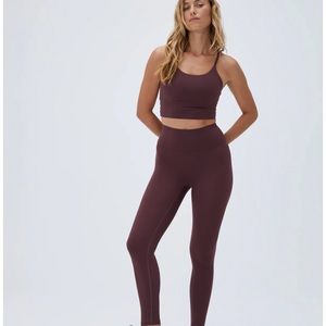 Adanola Purple High-Waisted Leggings Seamless Performance